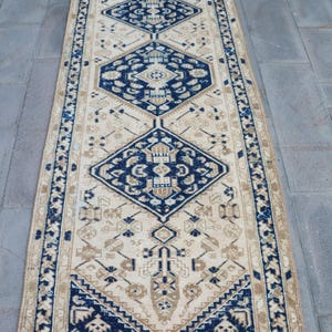 Vintage Rug, Turkish Rug, 3x9 Runner Rugs, Antique Kurdish Rug, Rugs For Corridor, 3.3x9.4 ft Beige Rug, Boho Chic Turkish Rug, Tribal Rug,