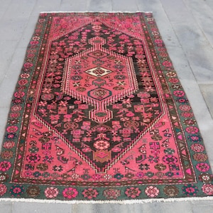 Vintage Rug, Turkish Rug, 4x7ft Area Rug, Antique Carpet, Rugs for Home, 121x219cm Pink Rug, Decorative Bohemian Rugs, Vintage Floor Rug