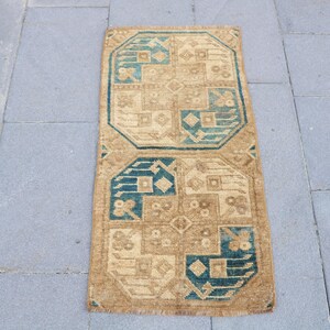 Vintage Turkish Rug 2x3ft Bohemian Decor