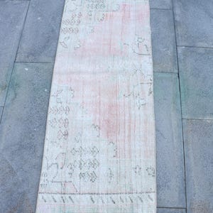 Turkish Rug, Vintage Rug, 2x6 Runner Rug, Anatolian Rug, Rugs For Entry, 1.7x5.5 ft Green Rug, Boho Chic Turkish Rug, Oushak Rug Runner,