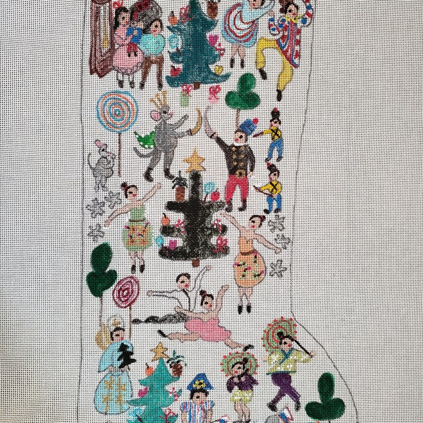 Nutcracker needlepoint painted canvas only