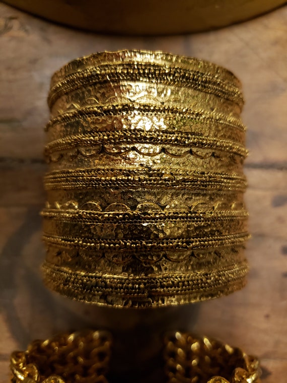 Rare byzantine gold plate Chanel cuff