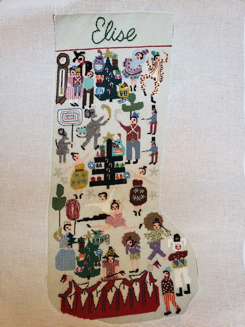 Nutcracker finished needlepoint stocking Sample only. Not for sale. image 4