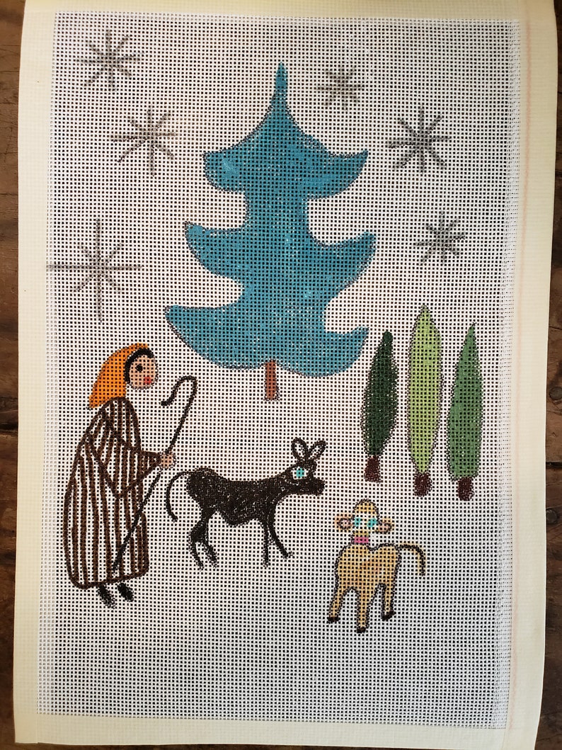 Nativity needlepoint canvas image 9