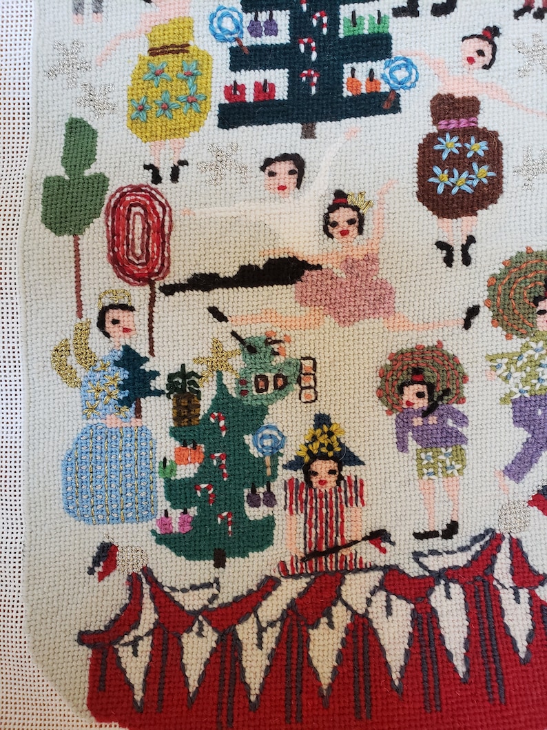 Nutcracker finished needlepoint stocking Sample only. Not for sale. image 5