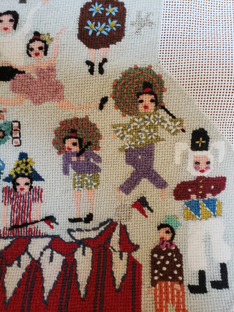 Nutcracker finished needlepoint stocking Sample only. Not for sale. image 7