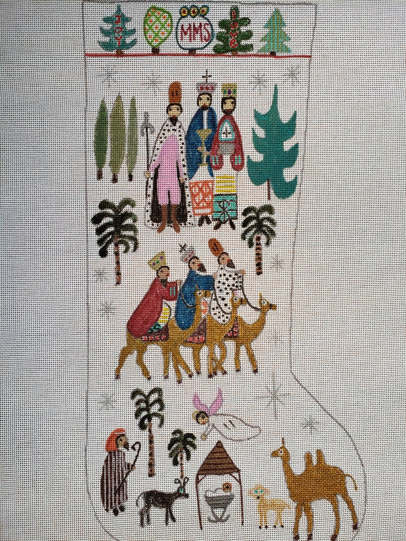 These Three Kings painted needlepoint canvas image 4