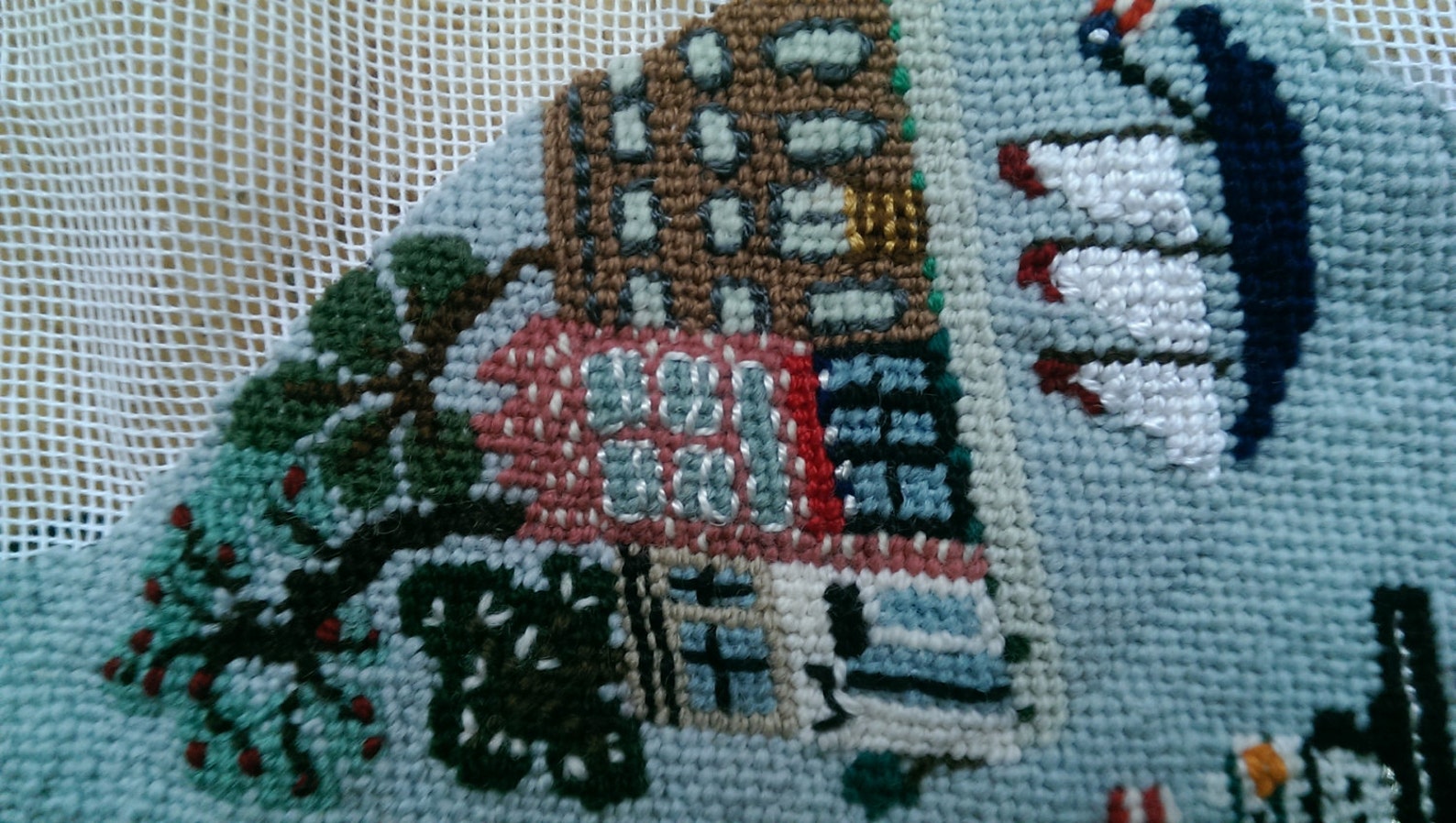 Original Design Christmas Needlepoint Stocking Nyc/brooklyn Etsy