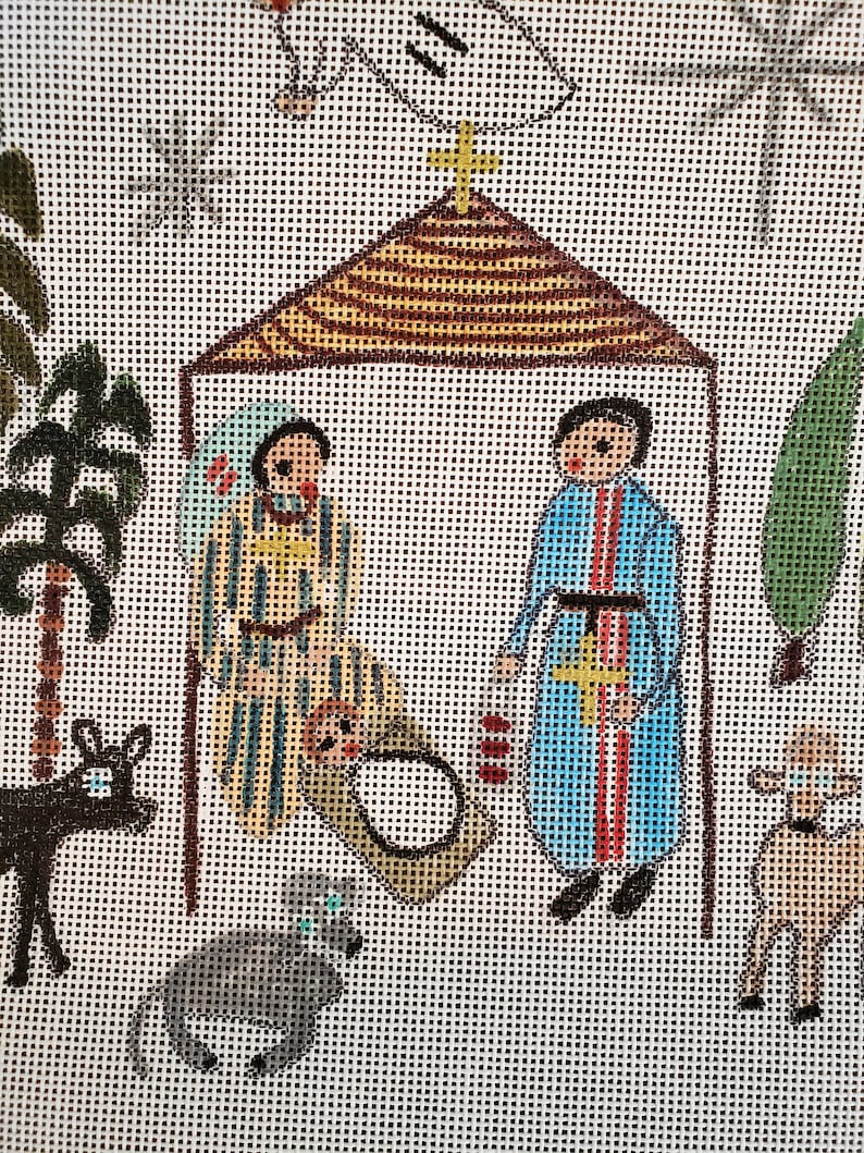 Nativity needlepoint canvas image 1