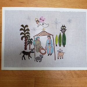 Nativity needlepoint canvas image 10