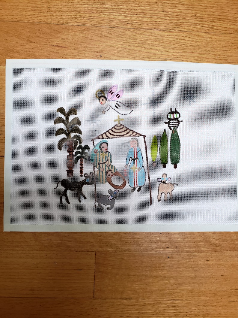 Nativity needlepoint canvas image 10