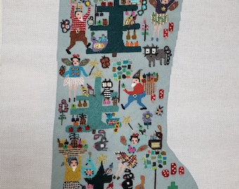 Gnomes and Fairies needlepoint stocking - Delivery 2026
