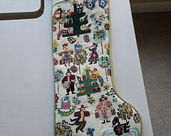 Sample only 12 Days of Christmas needlepoint stocking