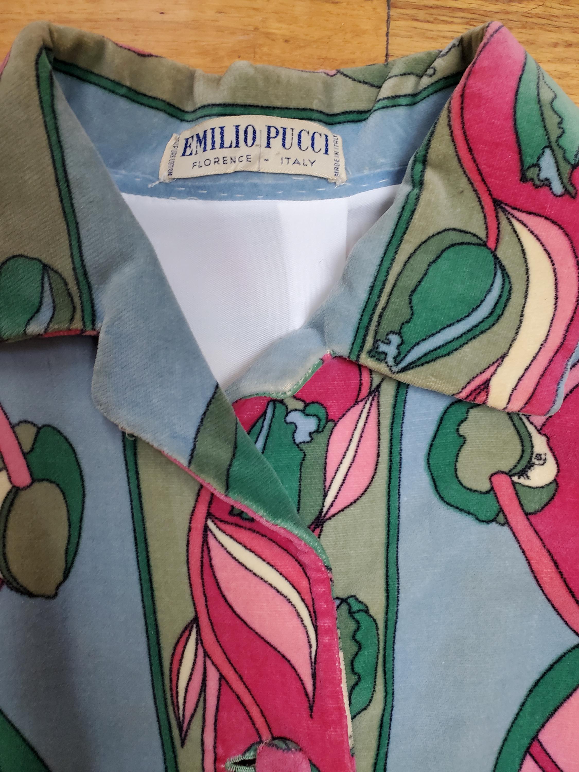 Vintage Emilio Pucci Velvet Jacket Very Rare - Etsy