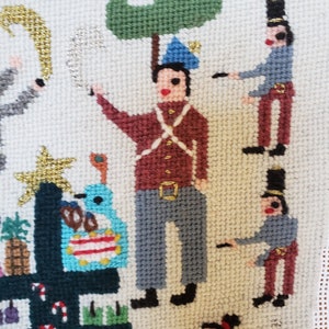 Nutcracker finished needlepoint stocking Sample only. Not for sale. image 6