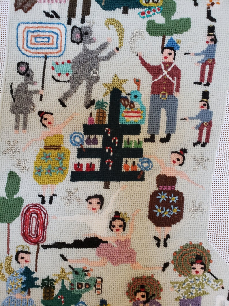 Nutcracker finished needlepoint stocking Sample only. Not for sale. image 9