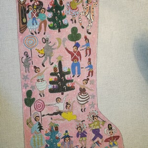 Nutcracker painted Christmas needlepoint canvas