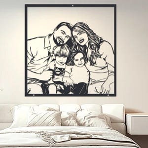 Custom Metal Portrait form Photo, Personalized Wall Art, Unique Photo Gift & Home Decor, Custom Metal Art, Anniversary Birthday Gift for Her