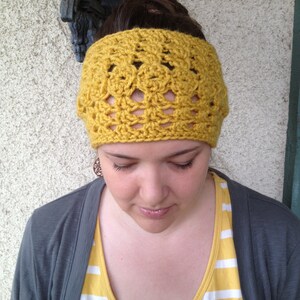 Häkelanleitung Olivia Headwarmer grobstrick Spitzen Wendestirnband / Ohrenwärmer (Erwachsene Größe)