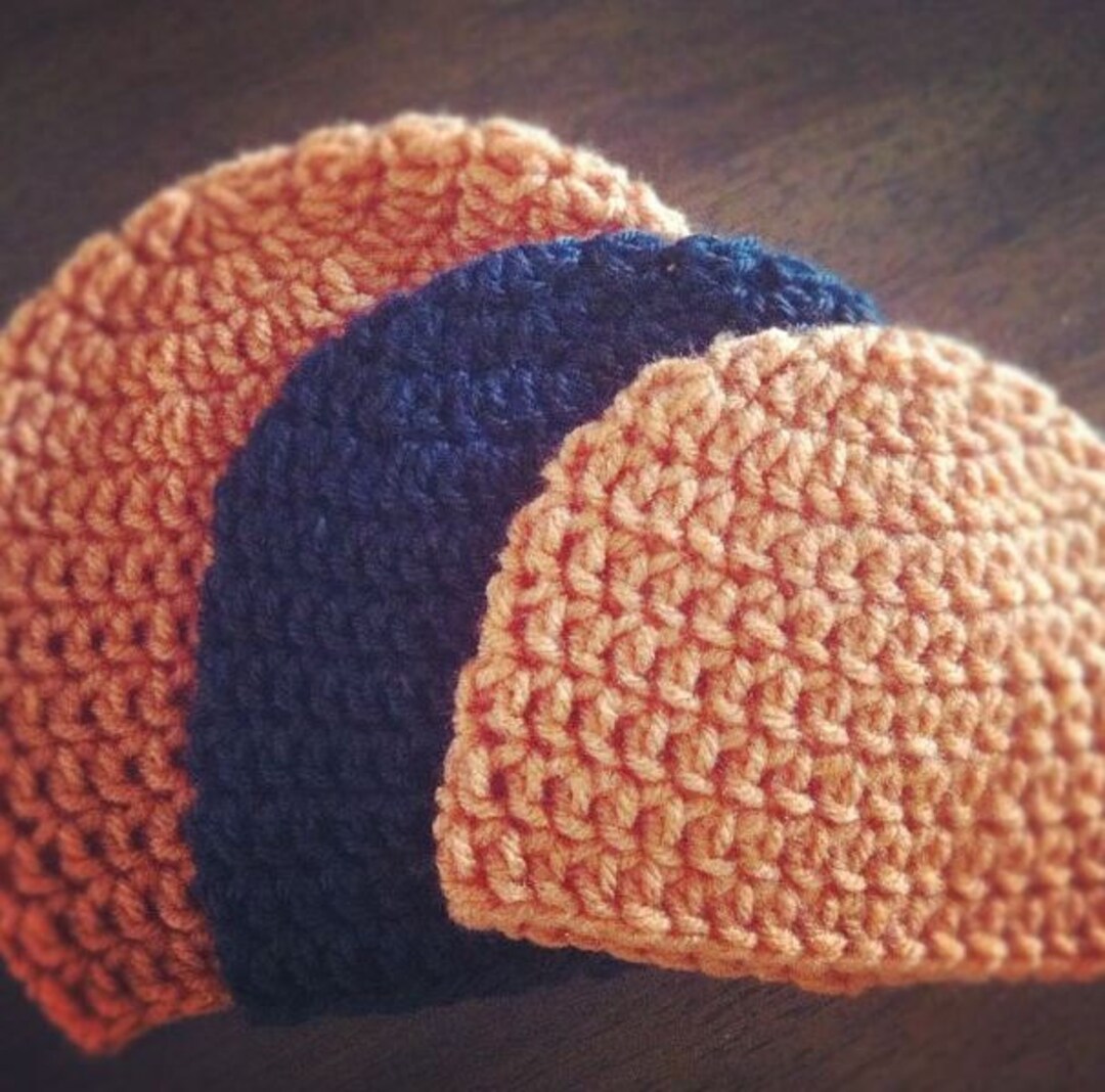 Basic Crochet Hat Beanie PATTERN (sizes Preemie Through Adult) - Etsy