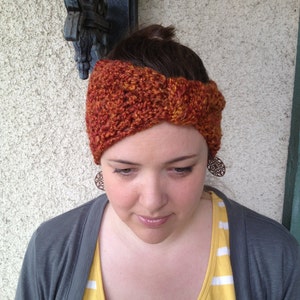 Crochet PATTERN Josey Turban style headband / head warmer / ear warmer (preemie through adult large sizes)
