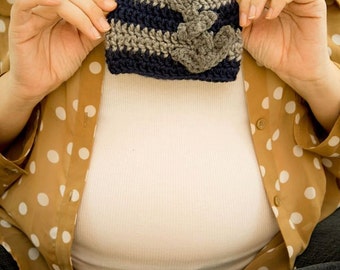 Crochet PATTERN Little Anchor Sailor Hat