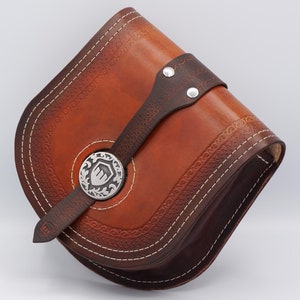 Bolso grande de cuero para cinturón o cartera para festivales renacentistas, cosplay y juegos de rol en vivo