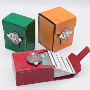 CUSTOM DESIGN - Leather Deck Box for MTG, or other games (60 and 100 card options)
