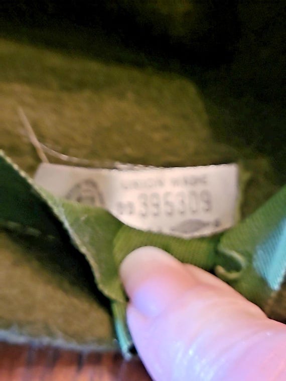21 Inch Olive Green 100% Wool Felt Hat Melosoie Henry Pollak 