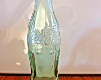 1966 Streator, Ill IL Coke Coca Cola Bottle 6-1/2 fl oz Green Glass Hobbleskirt