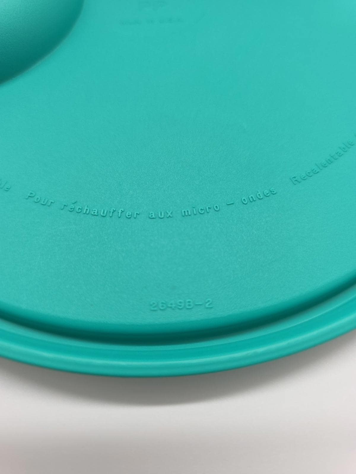 Tupperware Rock N' Serve Lid 2649A Turquoise Yellow Vent 7