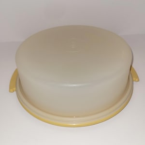 Tupperware #719 Nożyczki do ciasta lub tortu 10" okrągłe z pokrywką #720 Vintage EUC
