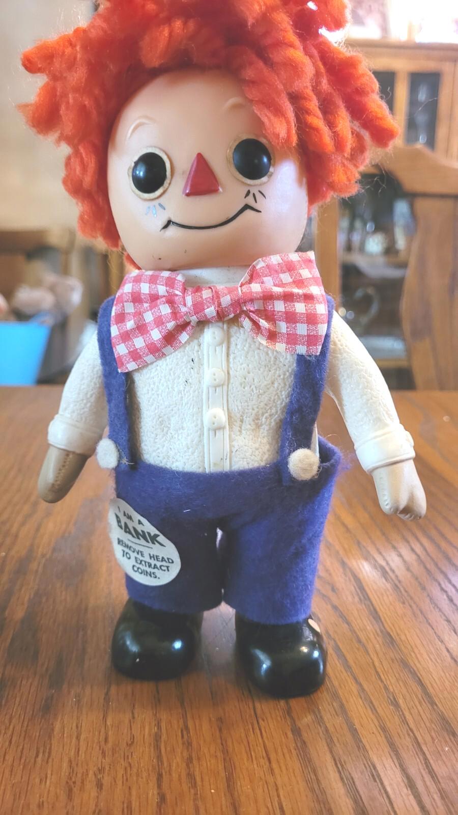 レア　希少品　RAGGEDY Industries Royalty by Bank Coin 1974 Andy & Ann Raggedy Banks 2 1974年　貯金箱　美品 &ANDY ANN コレクション