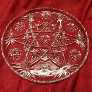 Star of David 11&quot; Snack Sandwich Plate Platter Tray Anchor Hocking EAPC Prescut
