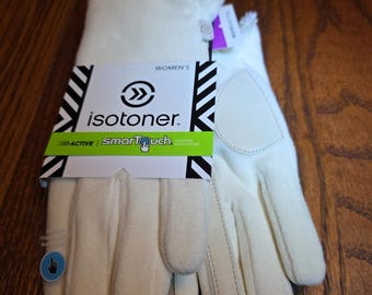 ヴィンテージピッグスキンレザーグローブ：オフホワイト、サイズ7 1/2
