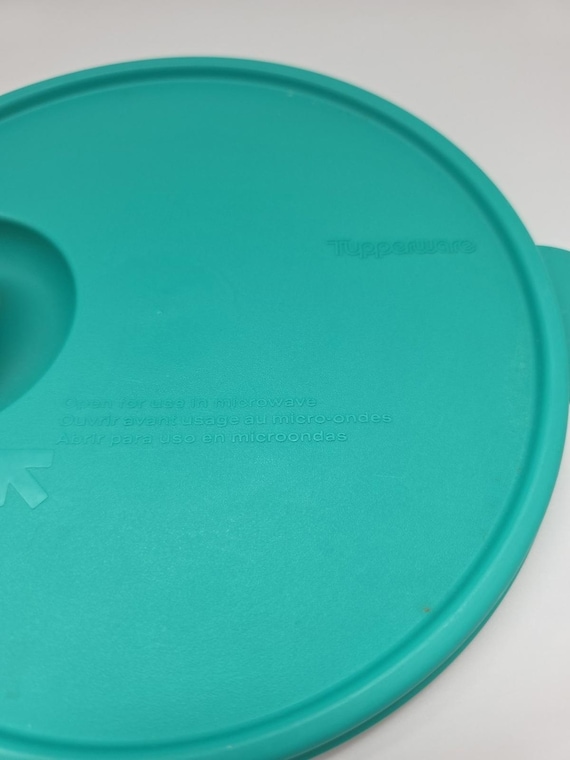 Tupperware Rock N' Serve Lid 2649A Turquoise Yellow Vent 7