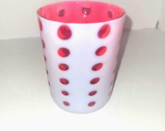 Fenton Coin Dot Cranberry Opalescent Sugar Shaker - Etsy