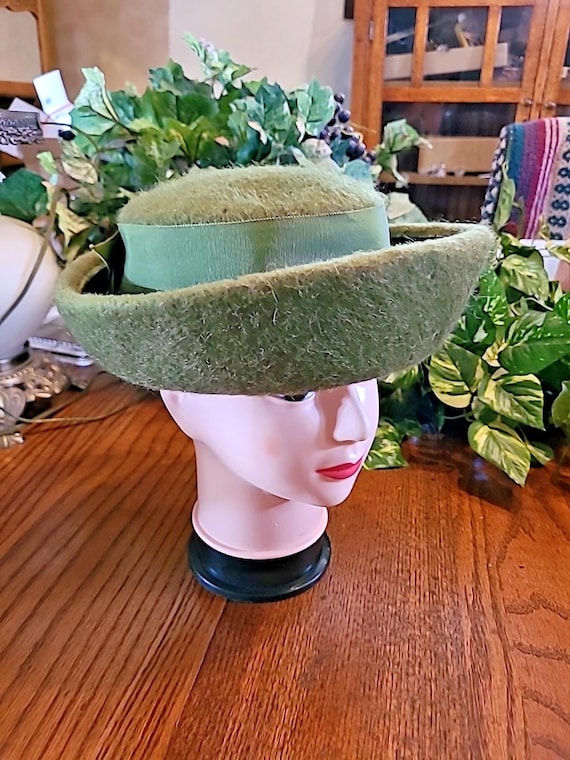 オリーブグリーン ウール フェルトハット STETSON ウールフェルト