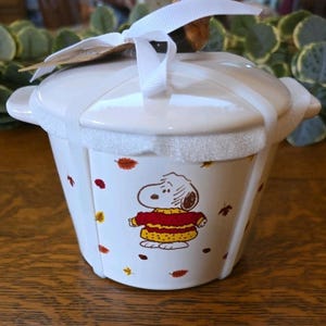 レイ・ダン スヌーピー ピーナッツ セーター ウェザー フォールリーフ ミニベイク クロック エイコーン