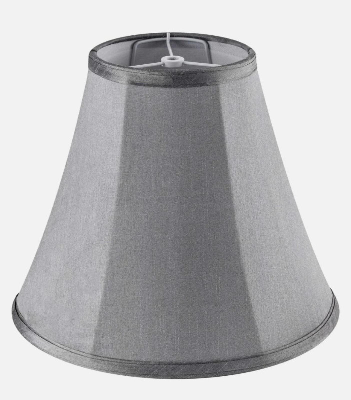 帯 ライトグレー Silver Grey Bell Lamp Shade 6