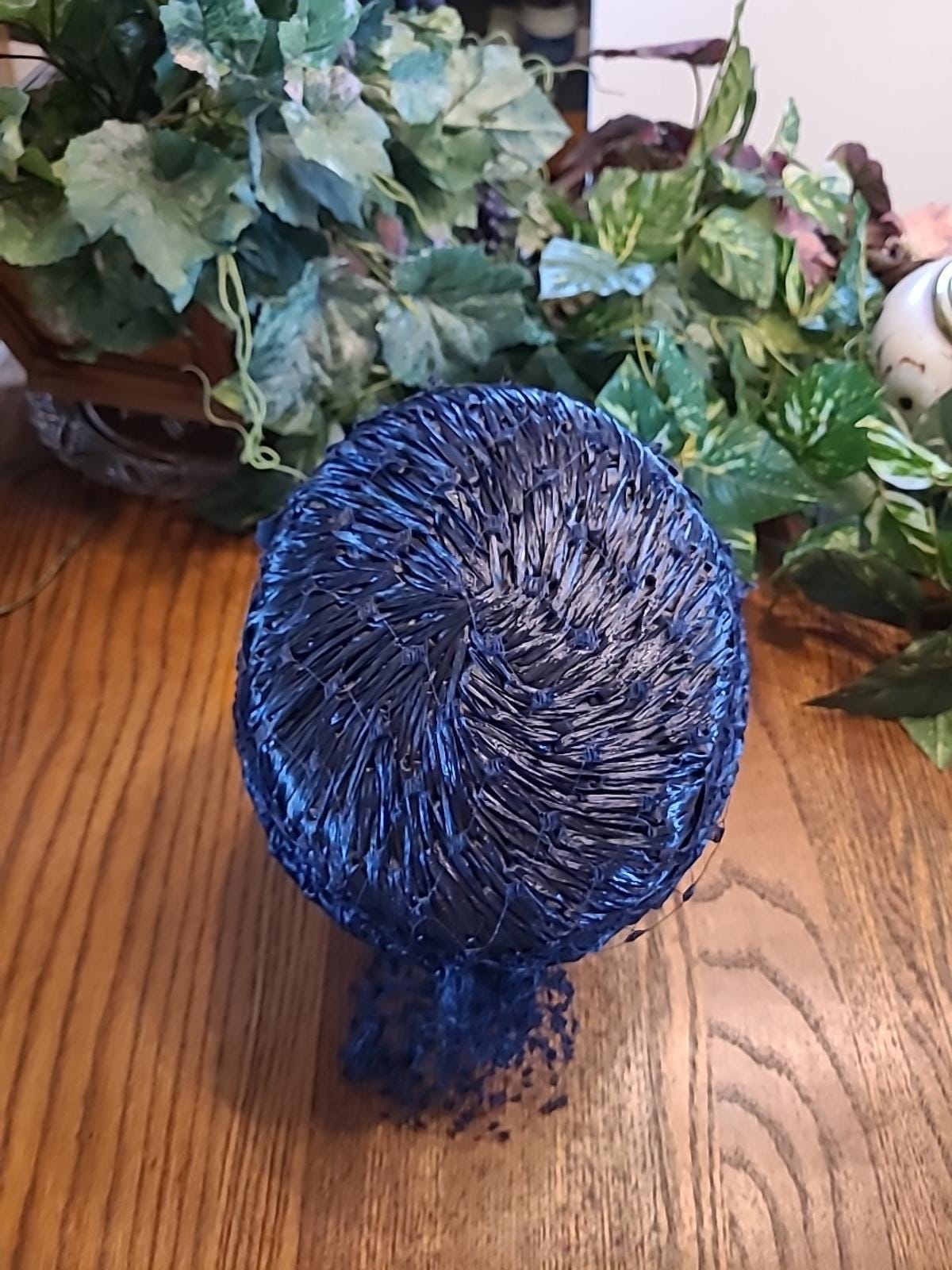 VTG Best & Cc 5th Ave NY Navy Blue Straw Pillbox Hat Large Bow Mid Century 50s Pillbox Blue Straw Vintage Hats for Women for sale | eBay main image 3