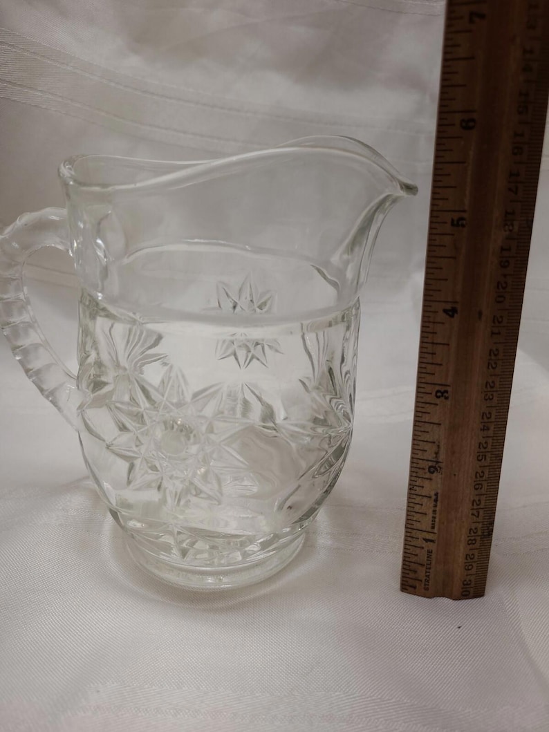 Anchor Hocking Star of David Pint Pitcher: EAPC Prescut Glass - Etsy