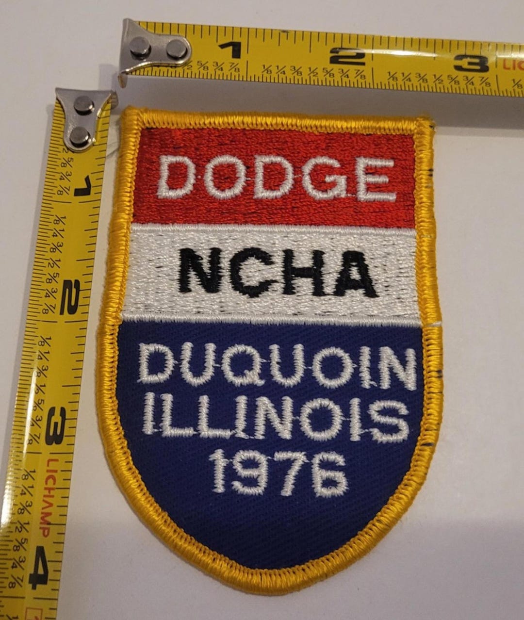 Vintage Dodge NCHA Patch Duquoin, Illinois 1976 4