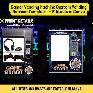 Gamer Vending Machine Template: Custom Editable Design (PDF)