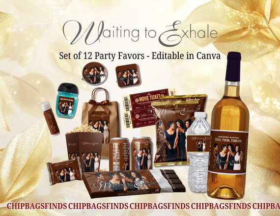 Waiting to Exhale Party Favors Set of 12 Editable in Canva