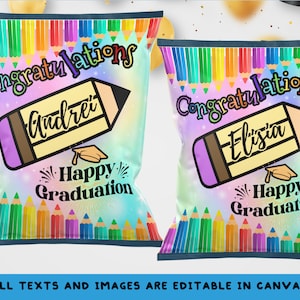 Modèles personnalisés de sac à jetons pour l'obtention du diplôme préscolaire - Ajoutez une touche spéciale à votre célébration ! Modifiable dans Canvas