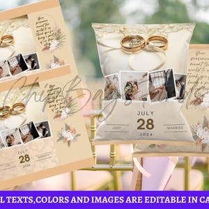 DIY Elegant Just Married Wedding Chip Bag Party Favours Editable in Canva