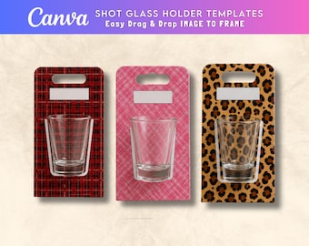 Shot Glass Holder Templates Editable in Canva