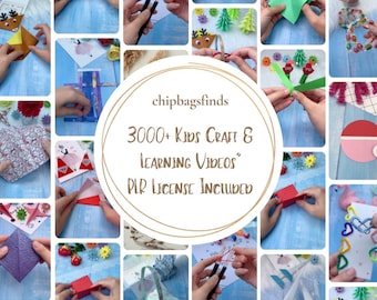 3000+ Kids Craft & Learning Videos” PLR License Included