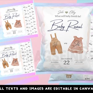 Boho Baby Shower Chip Bag Template: Editable Canva Design (PDF)